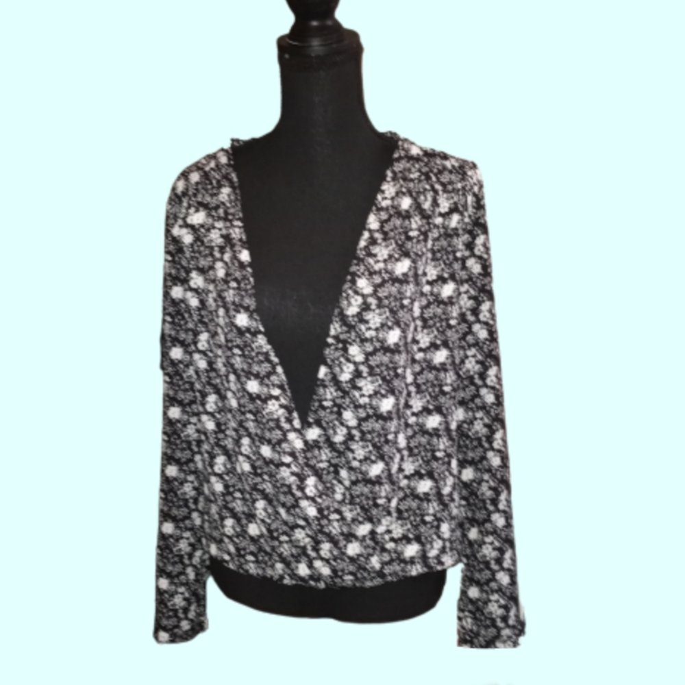 Sportsgirl Wrapped Long Sleeve Blouse